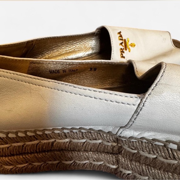 Prada Cream Espadrille Flats with Jute Sole - Picture 3 of 8